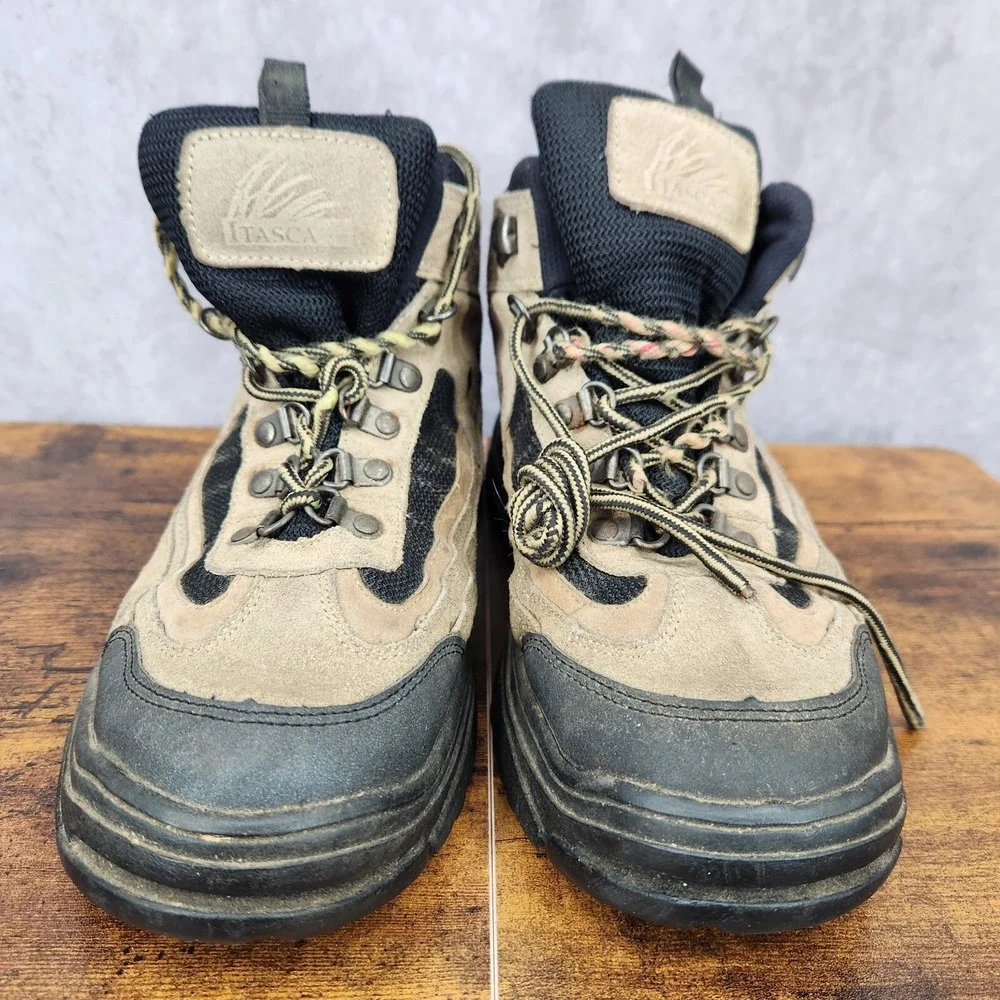 Itasca Hiking Boots Mens 8.5 Brown Leather Waterproof Trails Outdoors‎